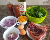 Foto del paso 1 de la receta: Costilla de novillo al grill, con nido de espinacas y calabaza