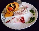 A picture of step 9 of Paneer Kathi Rolls.