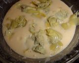 Foto del paso 4 de la receta: Pastel de queso y alcachofas en microondas