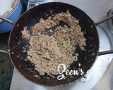 A picture of step 1 of Barley or Jau Halwa.