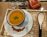 A picture of step 3 of Peanut butter soup in white butter.