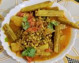 A picture of step 6 of Green Lentils Drumstick Curry.