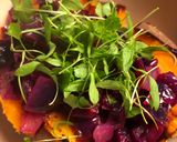 A picture of step 6 of Sweet potato and red cabbage - vegan option.