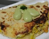 Foto del paso 8 de la receta: Quesadillas🧀de pollo🍗y vegetales🥙en salsa🌮de cilantro🌿🧀🌯