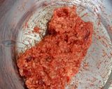 A picture of step 4 of Kaju ki burfi (cherries 🍒 and rose flavour) and laddoo (pan flavour).