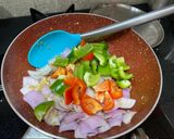 A picture of step 4 of Paneer chilli.
