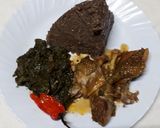 A picture of step 4 of Kuku Kienyeji Stew, Brown Ugali with Zisaga #4weekschallenge#.