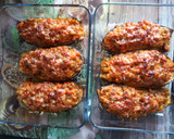 Foto del paso 5 de la receta: Berenjenas rellenas con soja texturizada (en olla GM y horno)