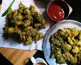 हरे भरे पकोड़े (Hare bhare pakode recipe in hindi) रेसिपी चरण 5 फोटो