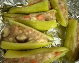 รูปขั้นตอนการทำที่ 4 ของ พริกหนุ่ม ยัดไส้ไก่ทรงเครื่อง (หม้อทอดไร้น้ำมัน)