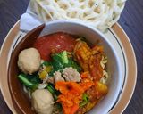 Foto langkah ke 8 dari resep Mie Ayam Ceker Ranjau Bakso Ekonomis.