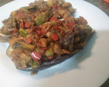 Foto del paso 4 de la receta: Berenjenas rellenas de verdura y anchoas