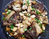 صورة لخطوة 5 من وصفة لحمة غنم مع رز