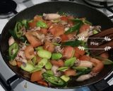 Foto langkah ke 5 dari resep Cumi pete cabe ijo.