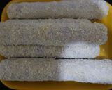 A picture of step 2 of Chicken Cordon blue.