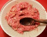 Foto del paso 5 de la receta: Hamburguesas de solomillo de ternera, con tomates, berenjenas y vinagreta de albahaca