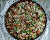A picture of step 1 of Keto Pizza, Base with Cauliflower & 🍄.