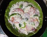 A picture of step 4 of Rang Birangi desi pizza.