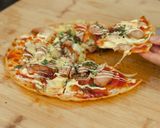 Foto langkah ke 10 dari resep Crispy Pizza Tanpa Oven [Gluten Free] Devina Hermawan.