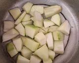 A picture of step 1 of Sabja seeds Raw mango summer drink.