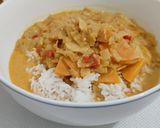 A picture of step 11 of Sweet potato leek curry.
