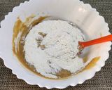 A picture of step 8 of Eggless Chikoo Cake.