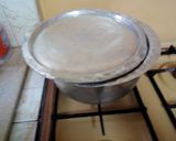 A picture of step 6 of Dal palak.