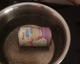 A picture of step 3 of Banoffe burfi.