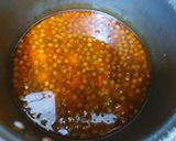 A picture of step 2 of Mutton mince with potato green peas.