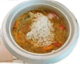 A picture of step 4 of Kashmiri pulao.
