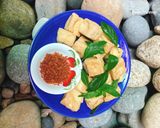 Hình bước làm 3 của món Đậu Hủ Chiên Chấm Muối Ruốc Thái