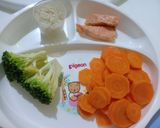 Foto langkah ke 1 dari resep Menu MPASI 6bulan pertama dengan slow cooker salmon brokoli.