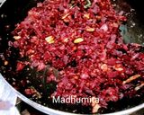 A picture of step 5 of Beetroot Fry.