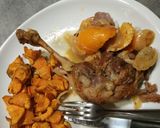 Une image de l'étape 1 de Cuisses de canard à l'orange et ses patates douces sautées.