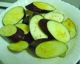 A picture of step 1 of Monsoon Bites - Beguni (Batter Fried Eggplants - Bengali Style).