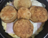 Foto del paso 2 de la receta: Tortilla de patata, queso, jamón cocido y berenjenas rebozadas 👌