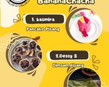 Foto langkah ke 7 dari resep Pancake Pisang Selai Strawberry (sy pakai jus buah naga).