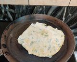 A picture of step 4 of Leek paratha.