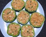 A picture of step 3 of Capsicum Tikki Chaat.