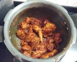 A picture of step 3 of Palak Gosht.