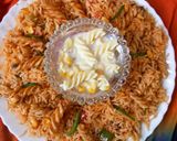 A picture of step 5 of Italian Pasta Biryani.