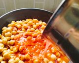 A picture of step 9 of Chana masala/chole masala.