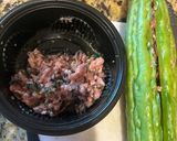 A picture of step 1 of Stuffed Bitter Melon Soup.