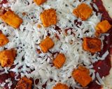 A picture of step 9 of Paneer Tikka pizza.