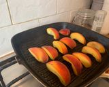 A picture of step 1 of Salad of chargrilled peach, prosciutto and mozzarella.
