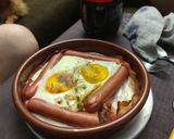 Foto del paso 7 de la receta Huevos al horno con salchichas y mostaza