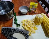Gambar langkah 1 resipi Bubur Jagung (Resepi Mak).