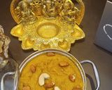 A picture of step 6 of Mango rava halwa today's special sweet for jaganath Puri festival.