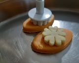 A picture of step 3 of Burfi in rakhi shapes.