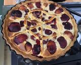 Une image de l'étape 14 de Tarte « toile d'araignée » aux pêches de vigne et crème d'amandes.